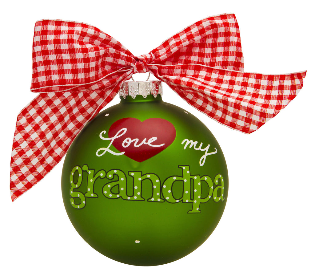 GB023 - Love My Grandpa Glass Ball Christmas Ornament