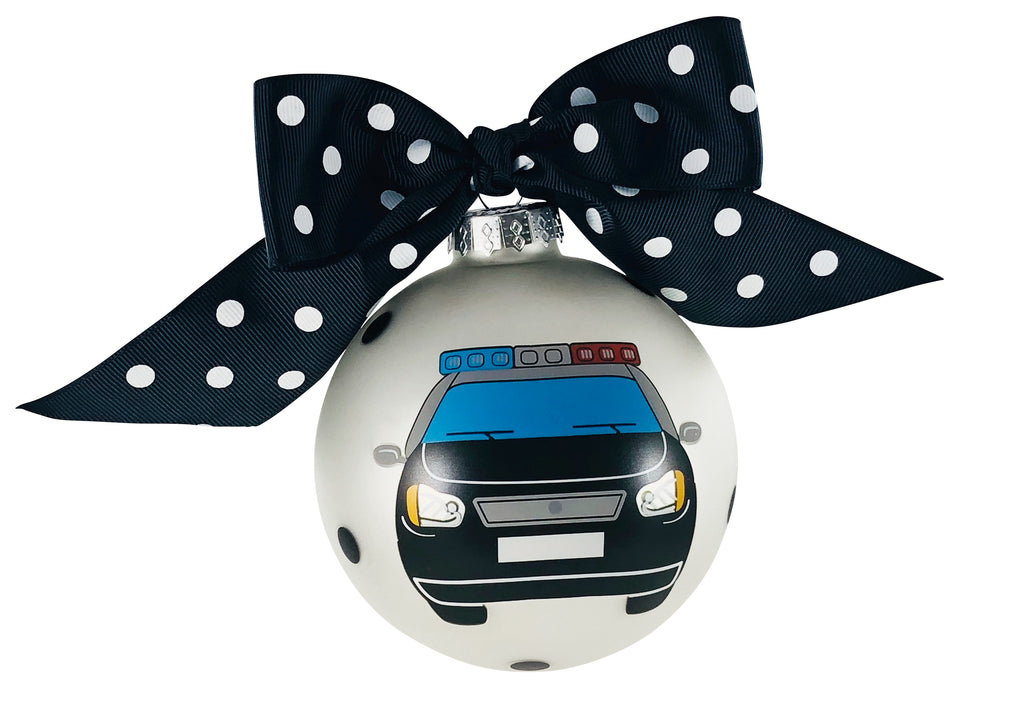GB045 - Police Glass Ball Christmas Ornament