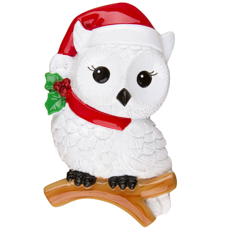 OR1265 - Snowy Owl Personalized Christmas Ornament