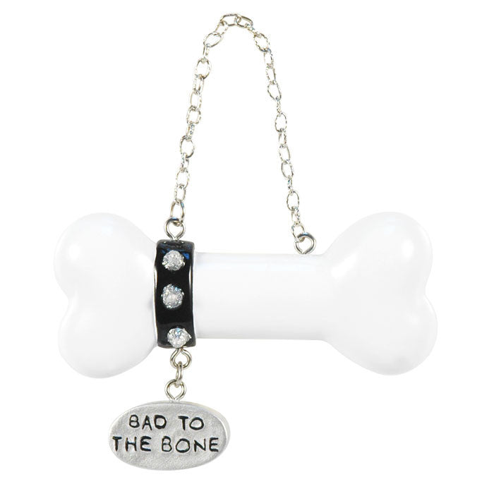 OR1336-B - Bad to the Bone (Black) Personalized Christmas Ornament