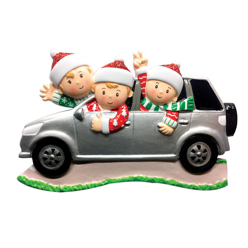 OR1526-3 - Suv (family of 3) Christmas Ornament