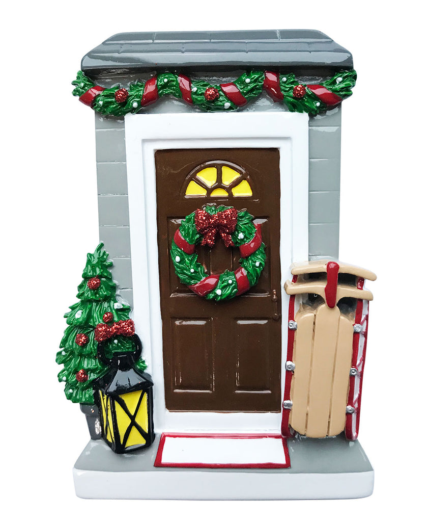 OR1697 - Christmas Door Personalized Christmas Ornament