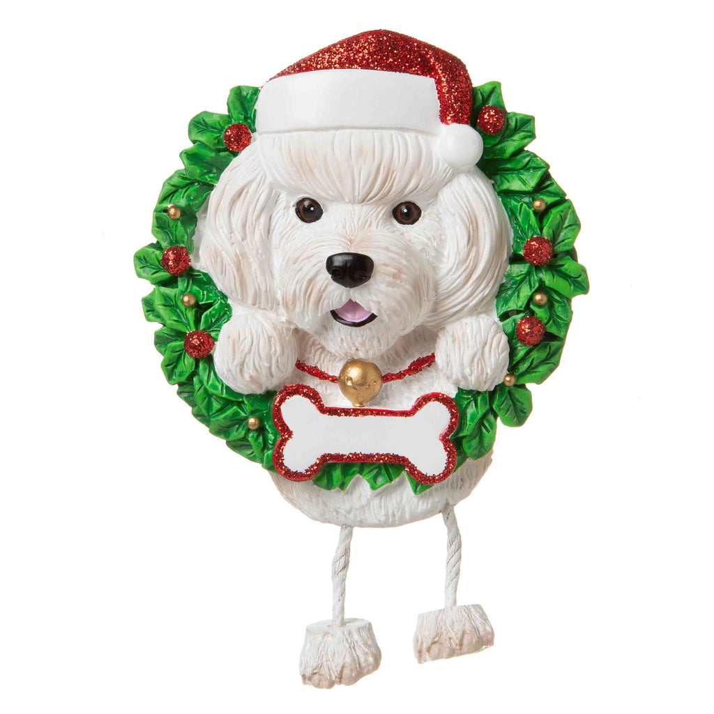 OR1712-BF - Bichon Frise (Pure Breed) Personalized Christmas Ornament