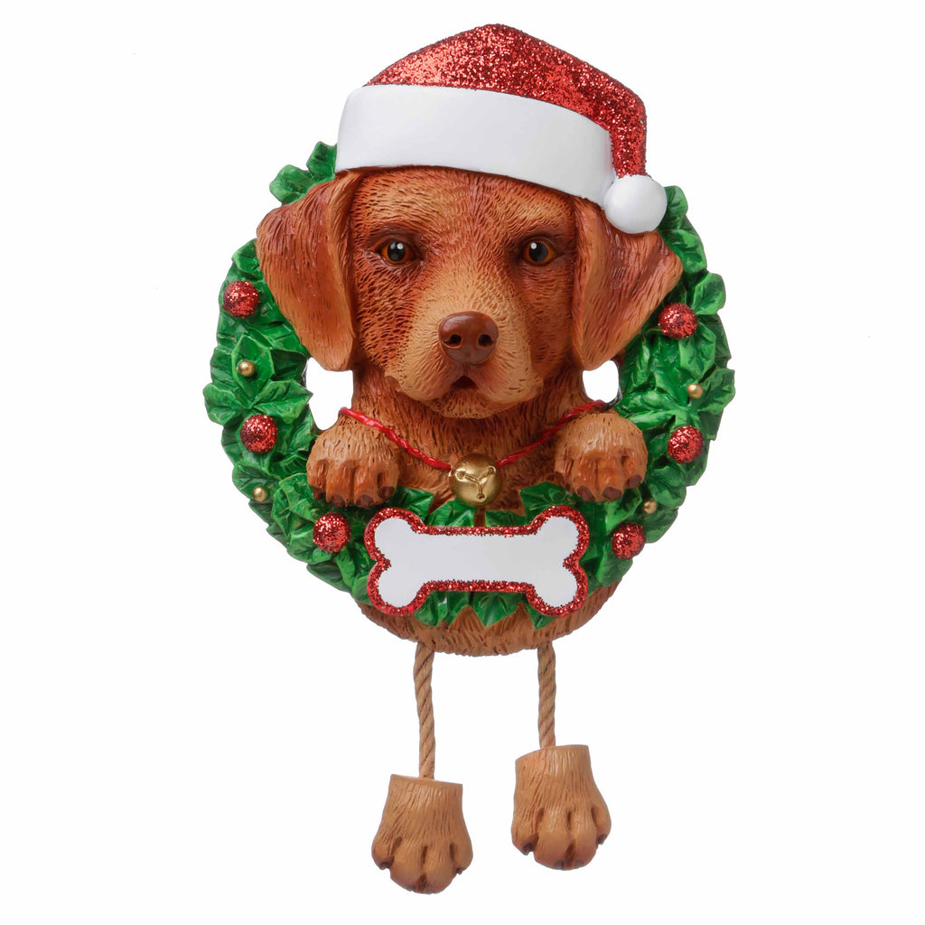 OR1712-CL - Chocolate Lab (Pure Breed) Personalized Christmas Ornament