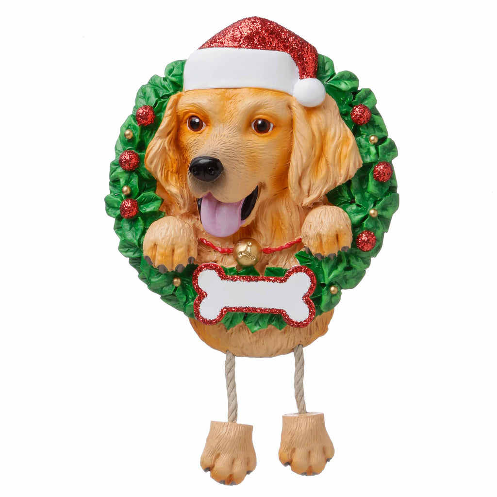 OR1712-GR - Golden Retriever (Pure Breed) Personalized Christmas Ornament