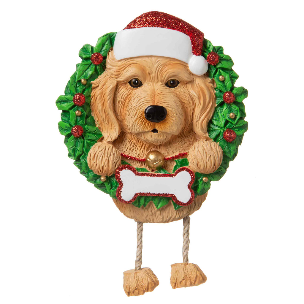 OR1712-LD/BR - Labradoodle (Pure Breed) Personalized Christmas Ornament