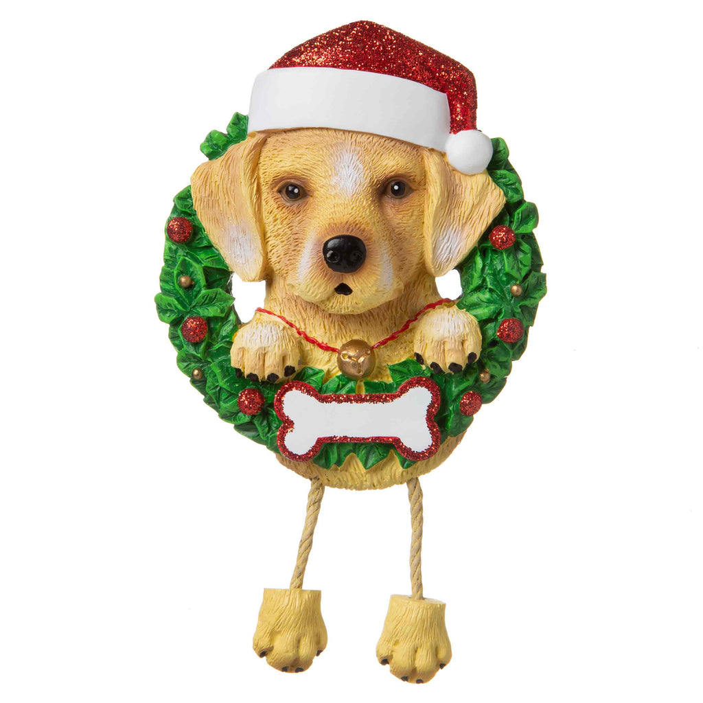 OR1712-YL - Yellow Lab (Pure Breed) Personalized Christmas Ornament