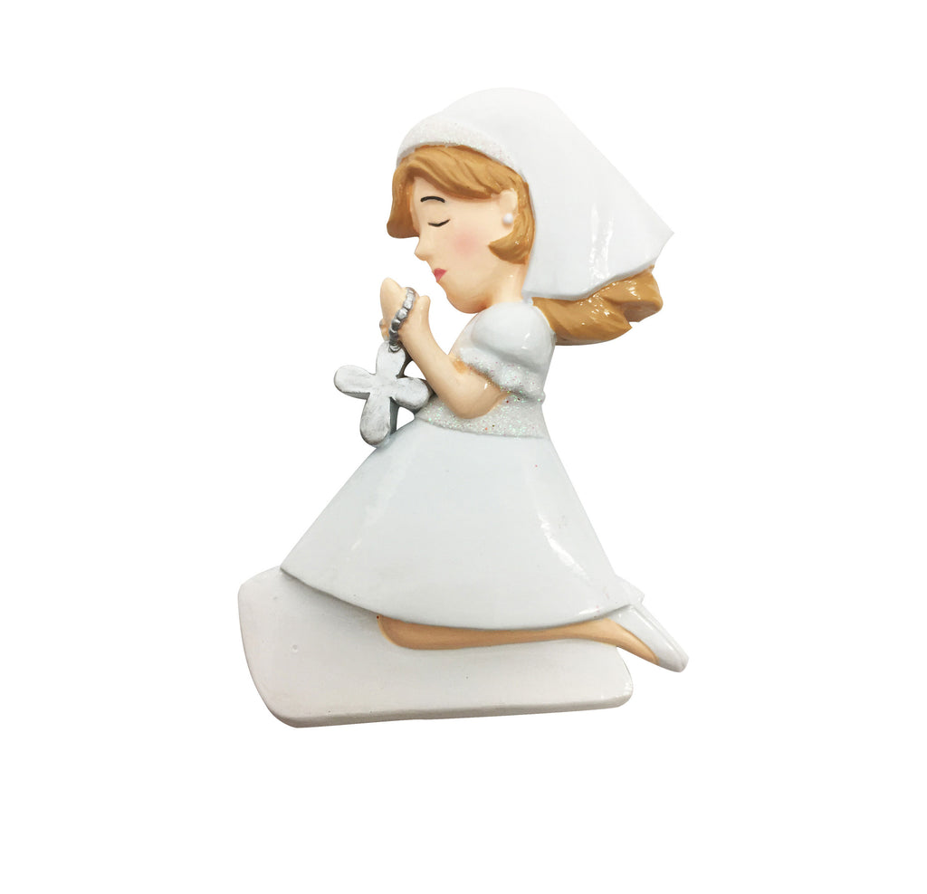 OR1819-G - First Communion / Confirmation (Girl) Personalized Christmas Ornament