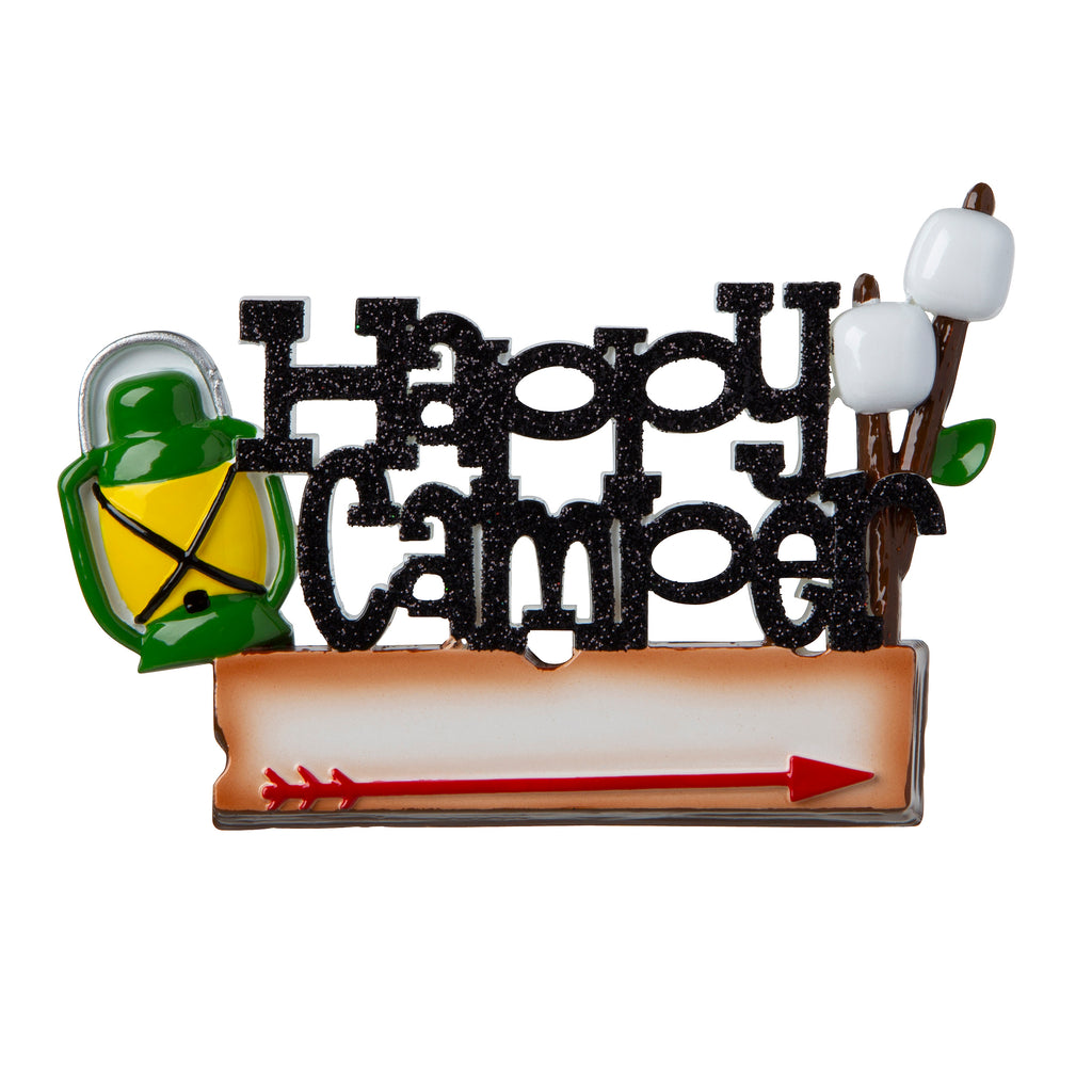OR1837 - Happy Camper Personalized Christmas Ornament