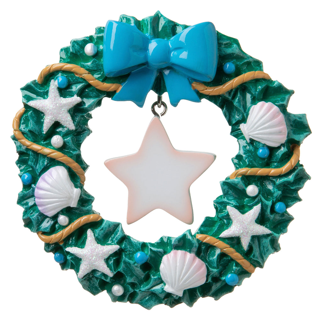 OR1841 - Starfish Wreath Personalized Christmas Ornament