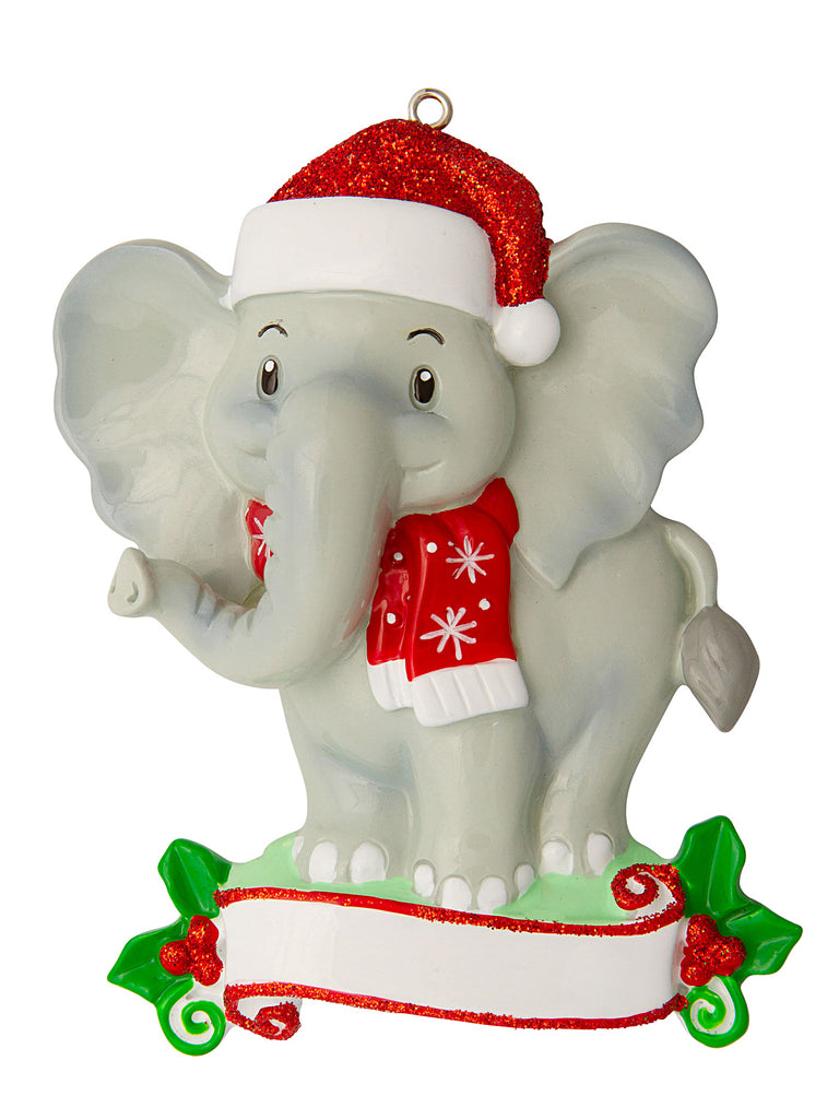 OR1850-ELEPHANT - Elephant (Zoo Animals) Personalized Christmas Ornament