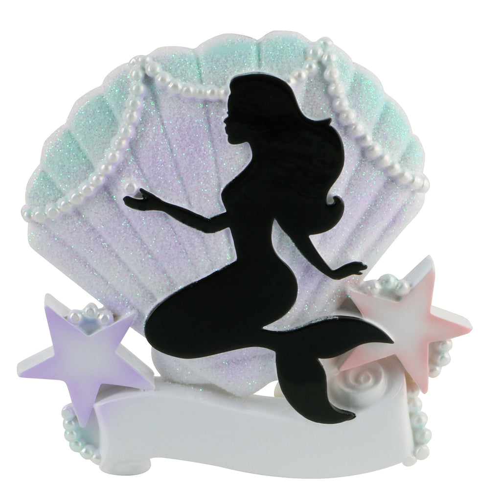 OR1853 - Mermaid Silhouette Personalized Christmas Ornament
