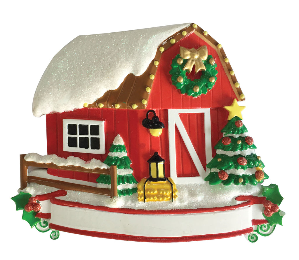 OR1937 - New Barn Personalized Christmas Ornament
