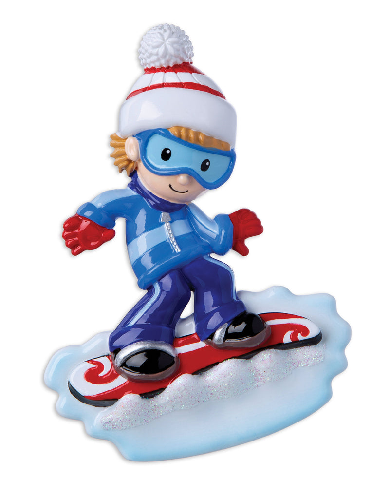 OR1958-B - Snowboader Boy Personalized Christmas Ornament