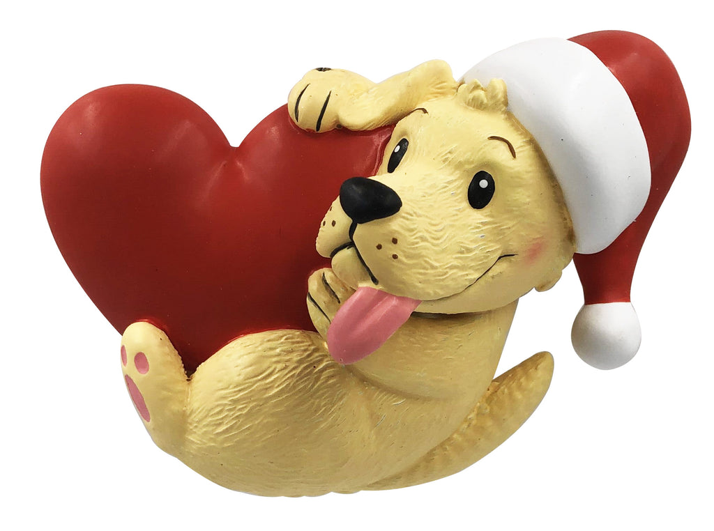 OR2135 - Dog Holding Heart Personalized Christmas Ornament