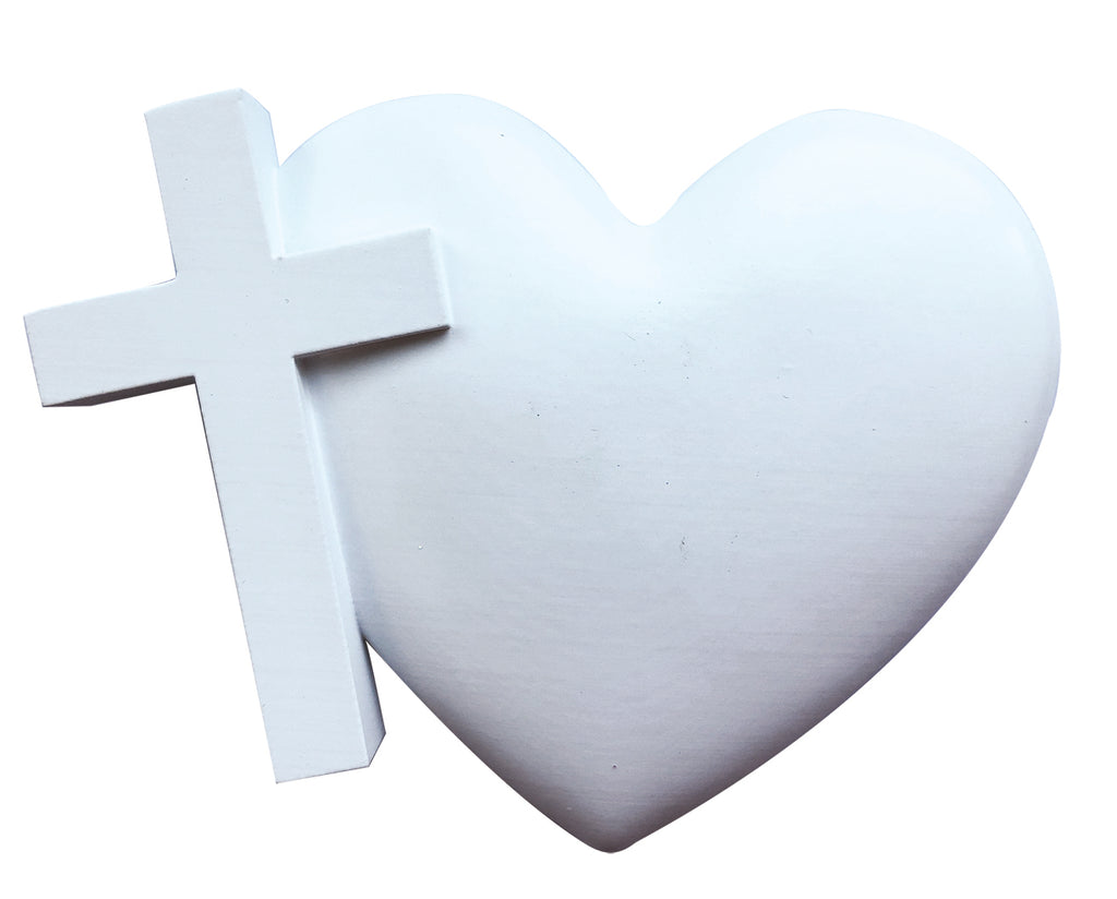 OR2159 - Cross & Heart Personalized Christmas Ornament