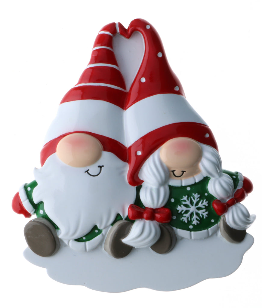 OR2220-2 - Gnome Couple Personalized Christmas Ornament