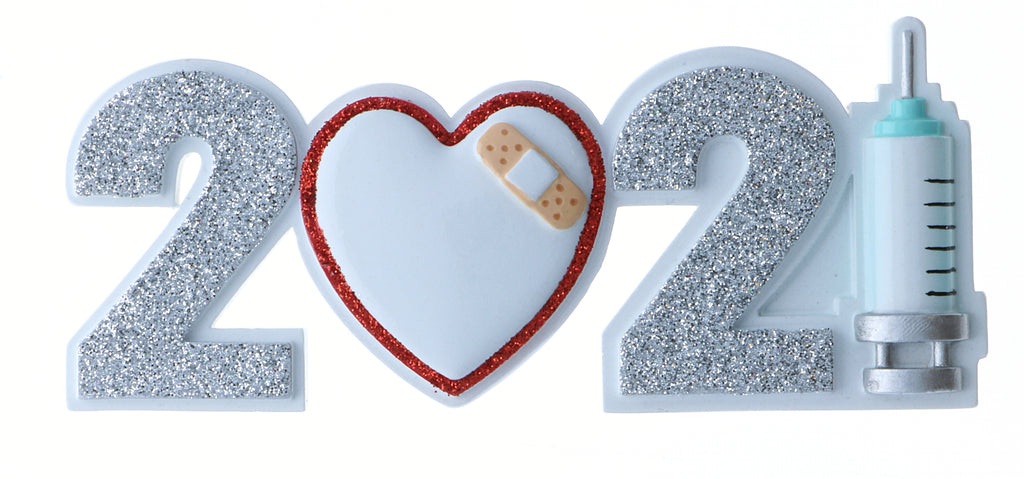 OR2223 - 2021 (with syringe and heart) Personalized Christmas Ornament