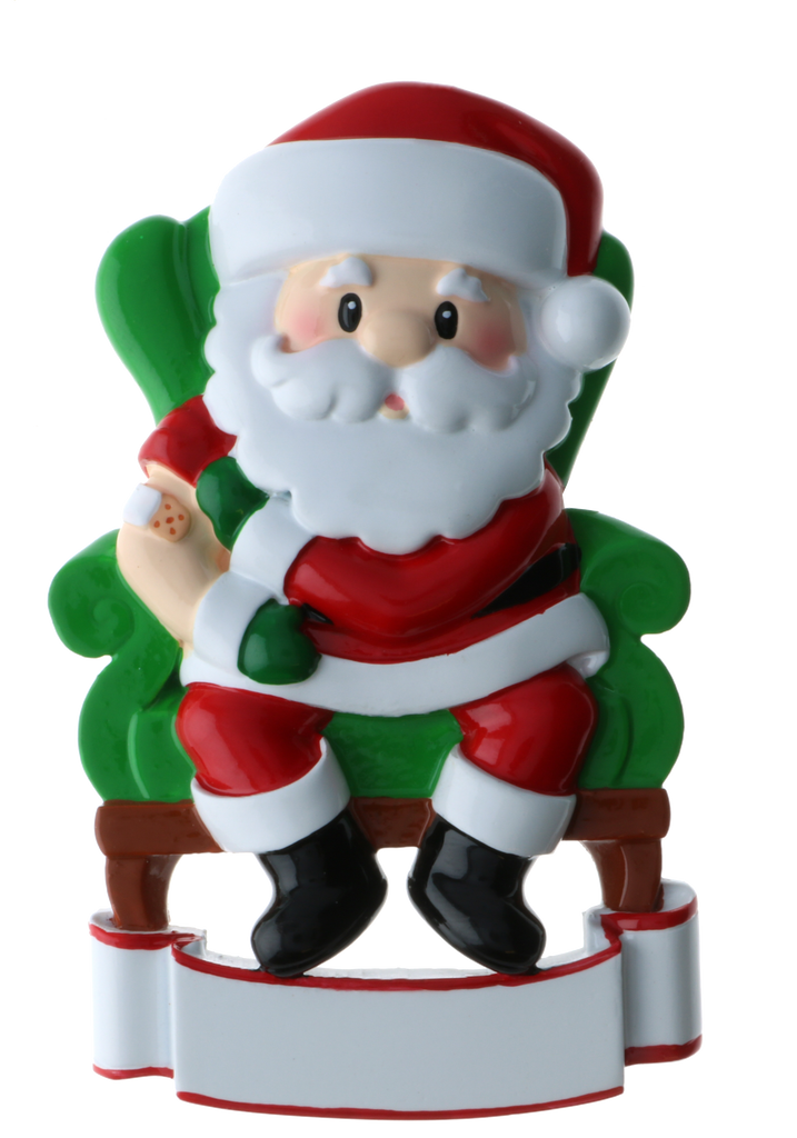 OR2226 - Santa Getting Vaccinated Personalized Christmas Ornament
