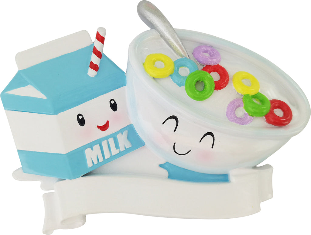 OR2249 - Cereal & Milk Personalized Christmas Ornament
