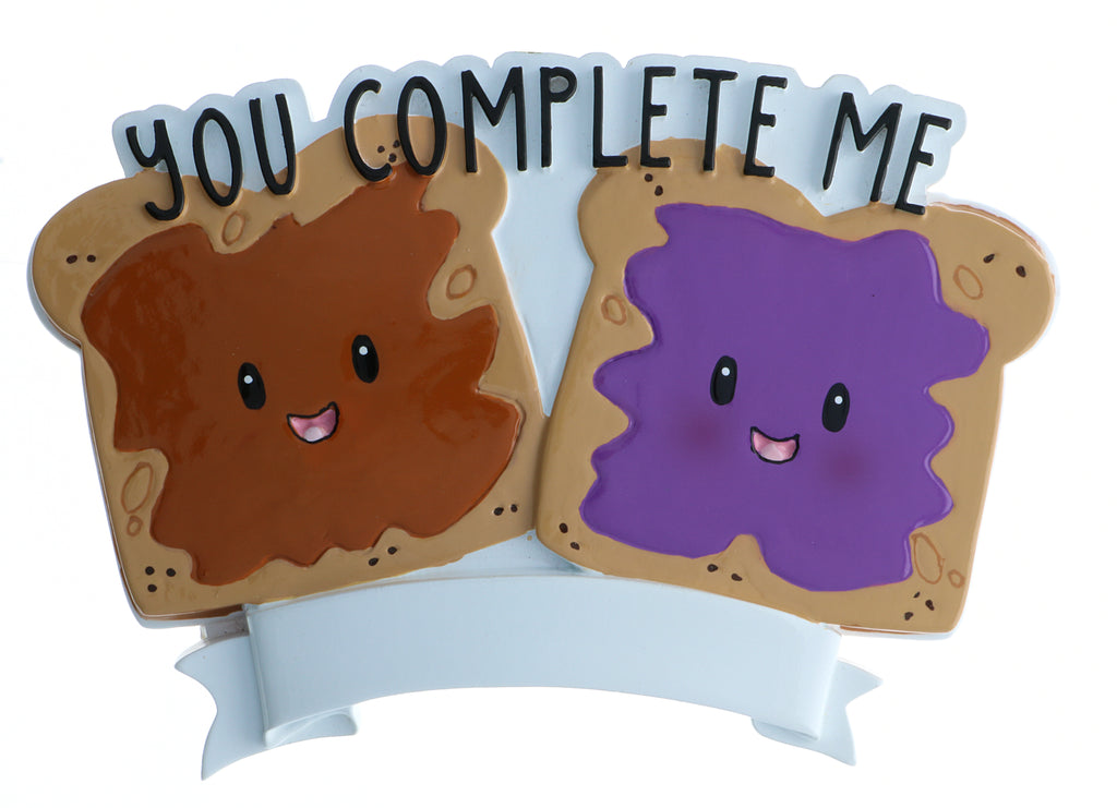 OR2347 - PB&J You Complete Me Personalized Christmas Ornament
