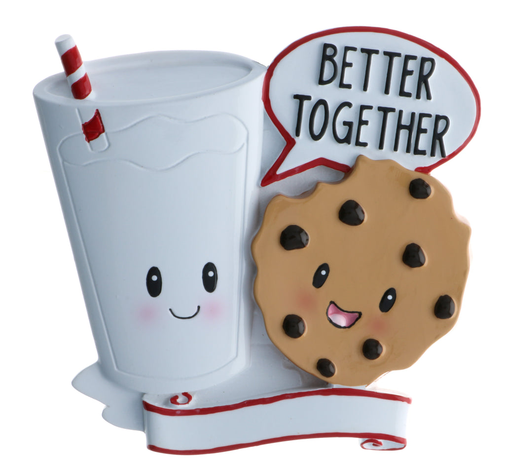 OR2348 - Better Together Milk & Cookies Personalized Christmas Ornament