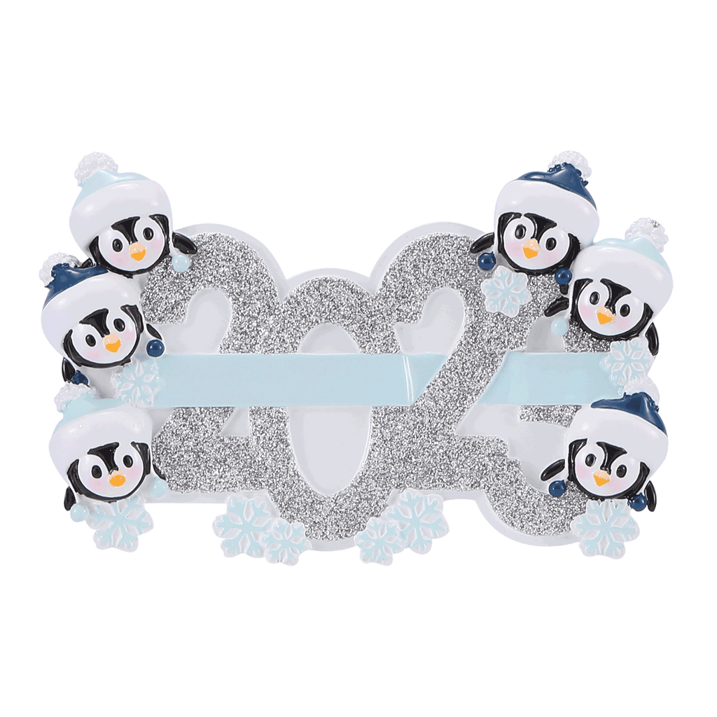 OR2350-6 - 2023 Family of 6 Personalized Christmas Ornament