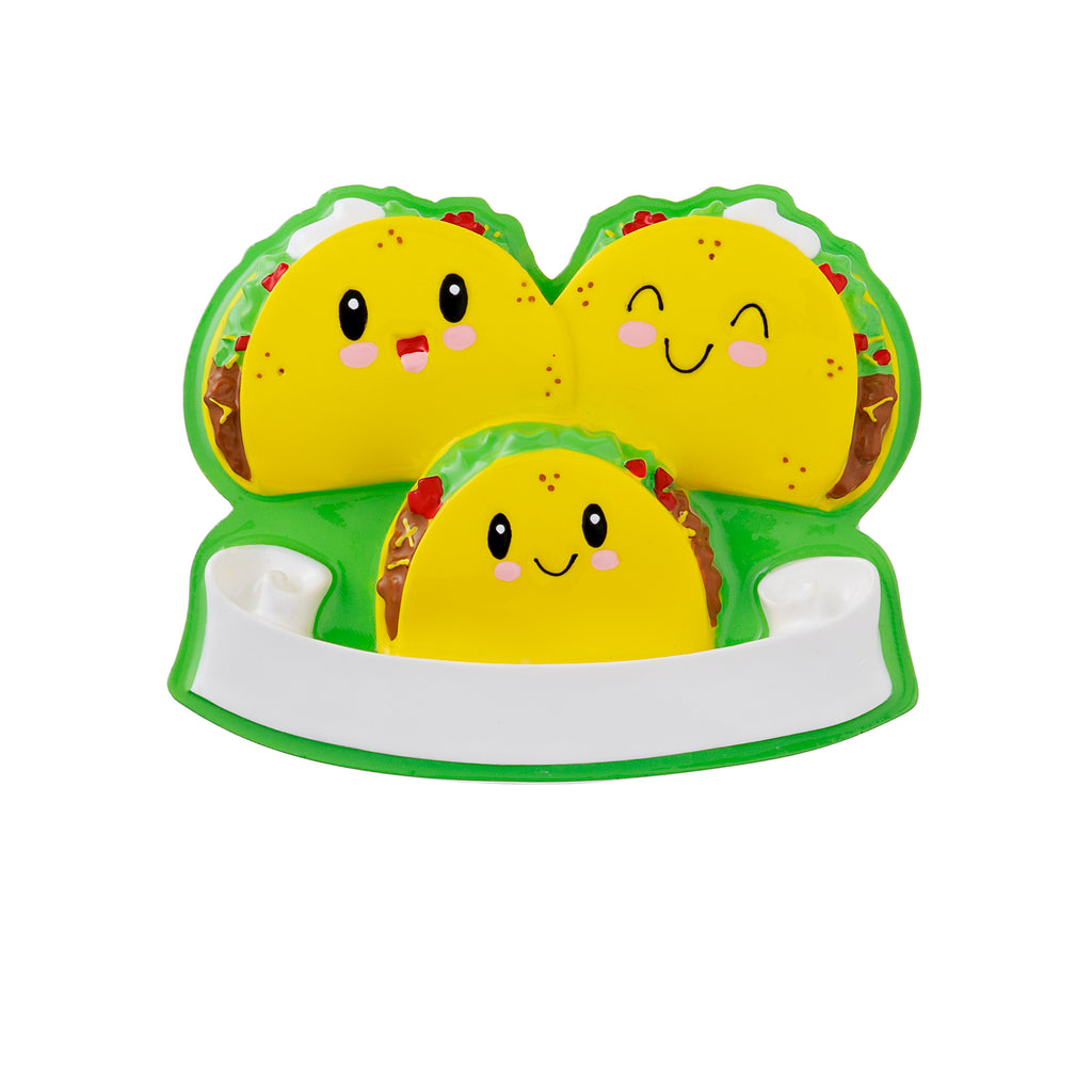 OR2463-3 - Taco (Family of 3) Personalized Christmas Ornament