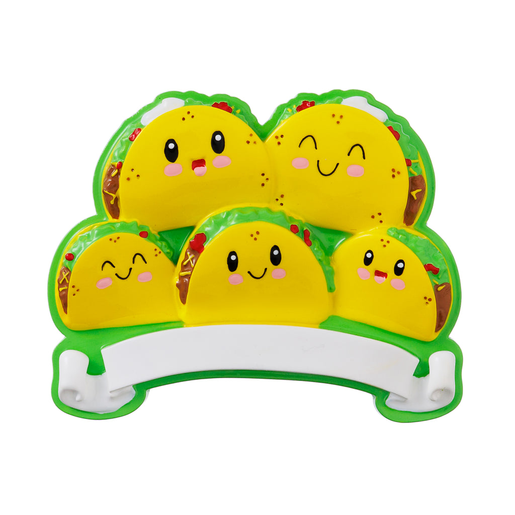 OR2463-5 - Taco (Family of 5) Personalized Christmas Ornament