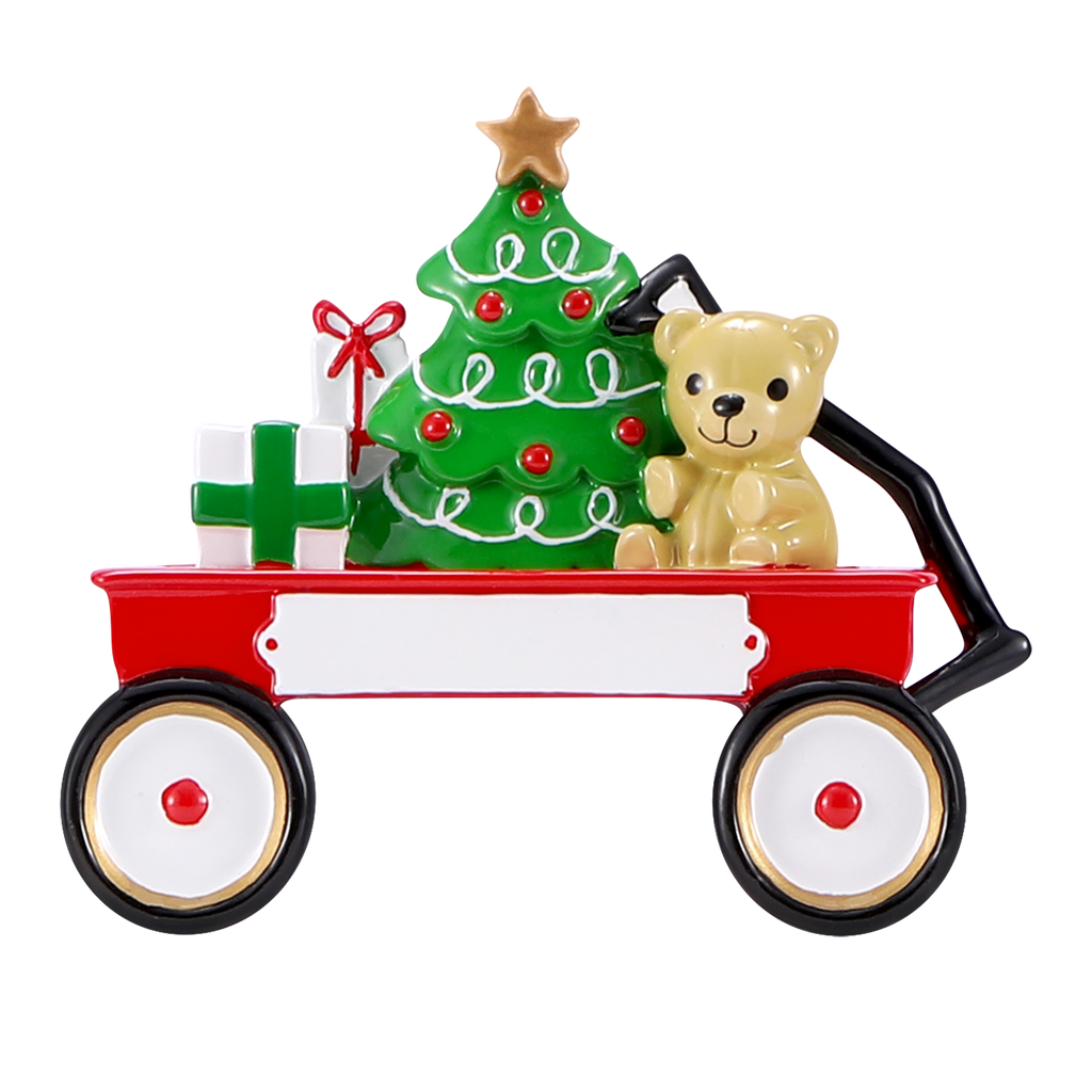 OR2484 - Red Wagon (3D) Personalized Christmas Ornament
