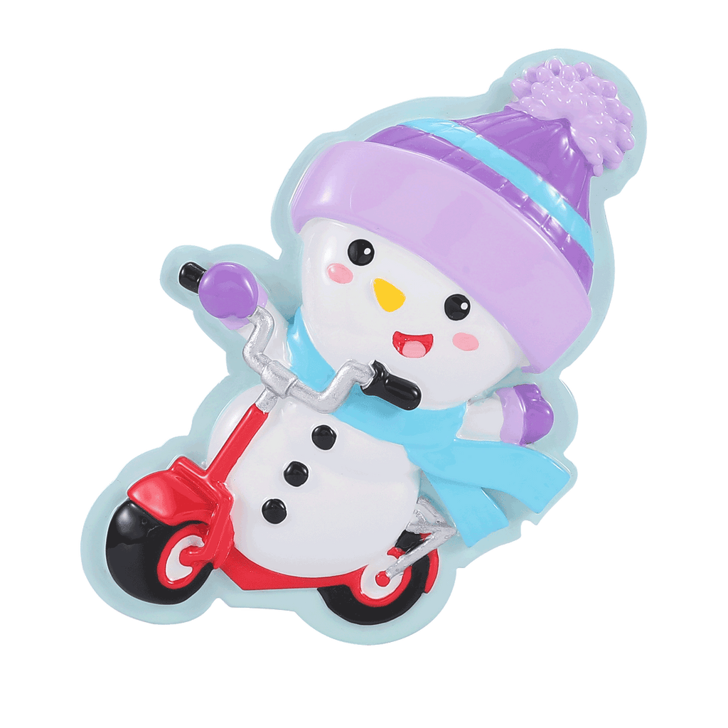 OR2505 - Snowman on Scooter Personalized Christmas Ornament