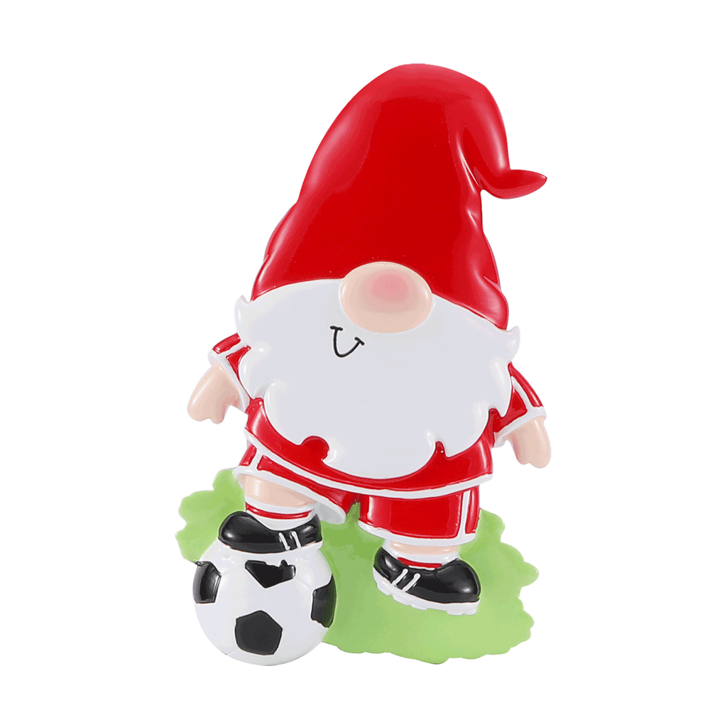 OR2526 - Gnome Soccer Player Personalized Christmas Ornament