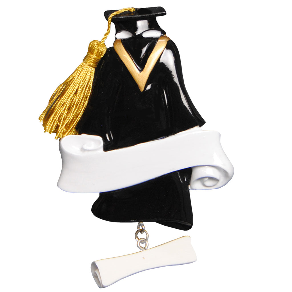 OR789 - Grad Gown Personalized Christmas Ornament
