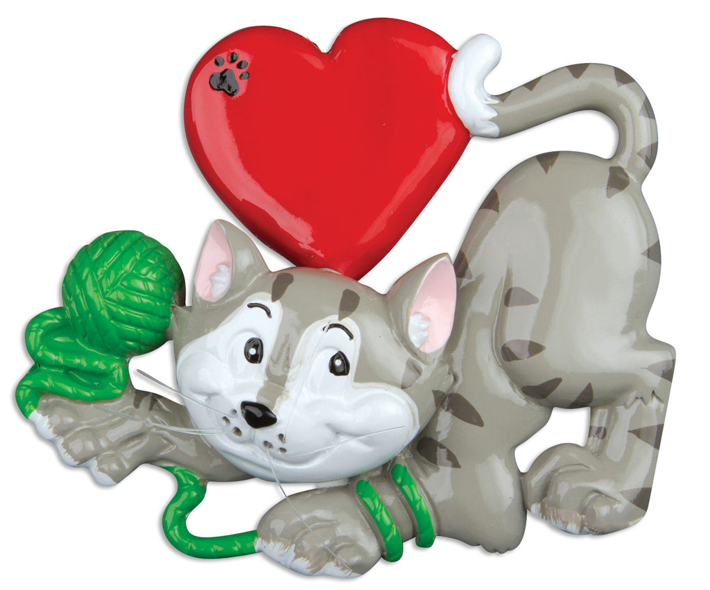 OR854 - Cat Lover Ornament (Grey)