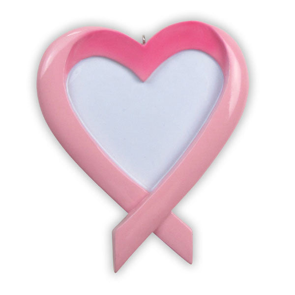 OR859 - Breast Cancer Heart Personalized Christmas Ornament