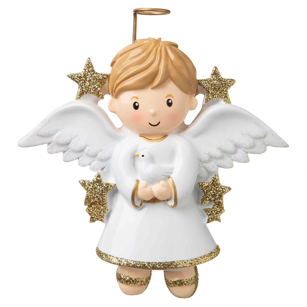 OR907-B - Angel (Boy) Personalized Christmas Ornament
