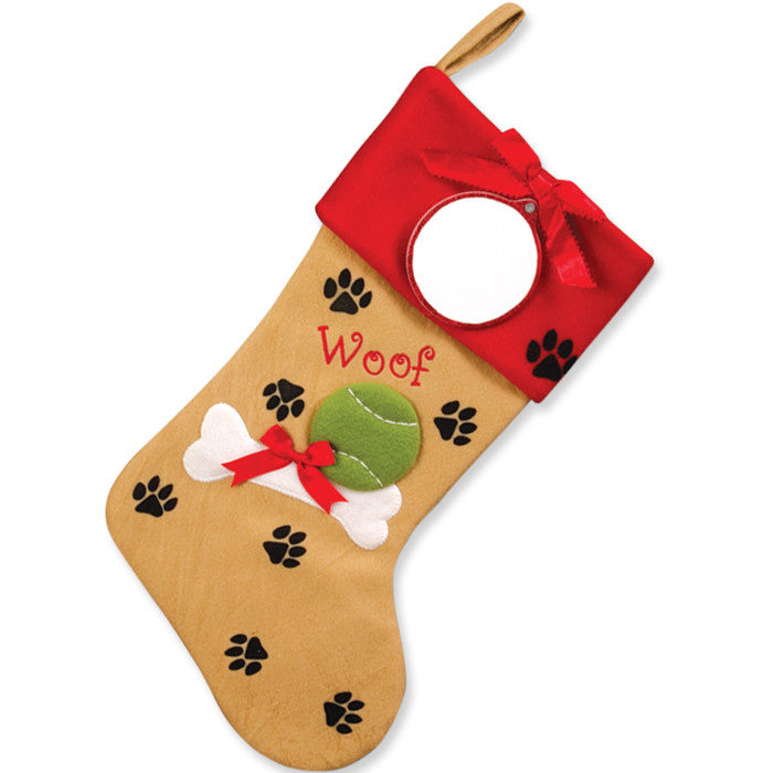 PBS133 DP - Doggie Paws Personalized Christmas Stocking