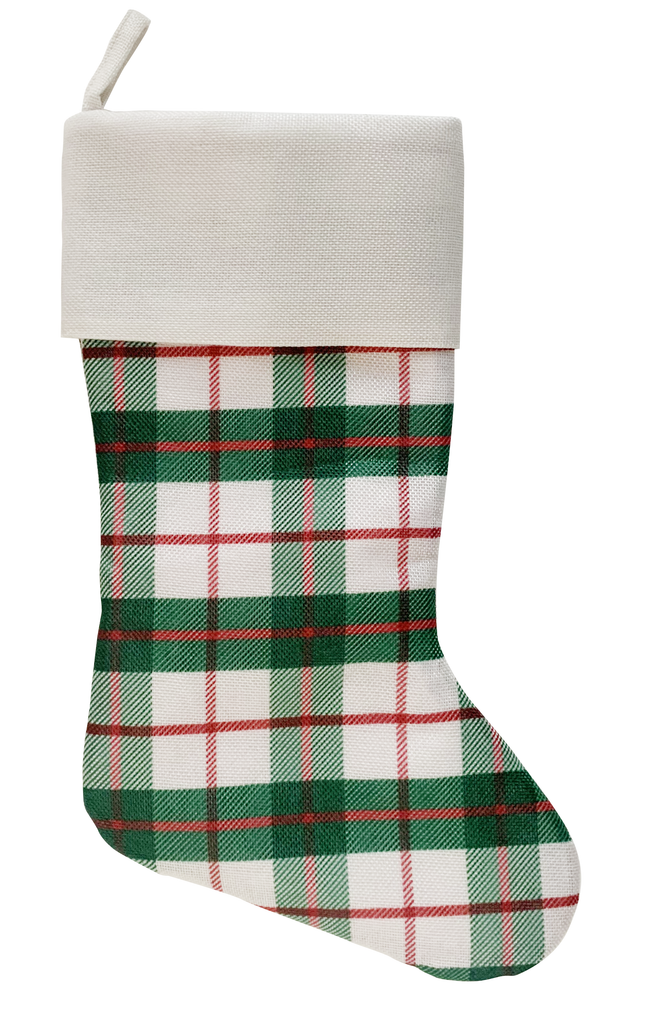 PBSS176 - Green Plaid Christmas Stocking