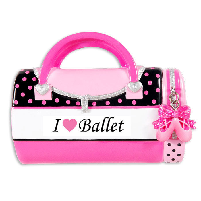 OR1349-BALLET - Child's Ballet Bag Personalized Christmas Ornament